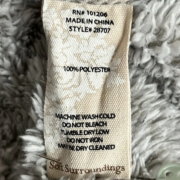 Hugs From Soft Surroundings Hug Me Cardigan Grey - Size Small (oversized) - Picture 7 of 7